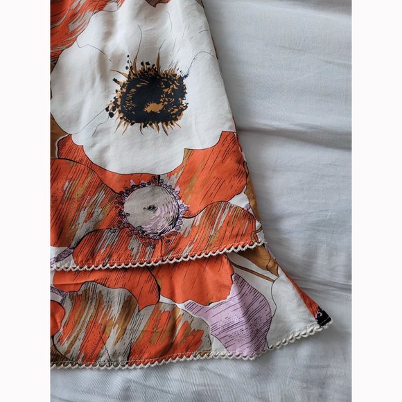 Anthropologie Odille Poppy Silk Skirt - Picture 9 of 9